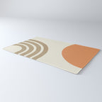 Mid-Century Modern - Orange Sun and Rainbow Rug Gallery Image 3