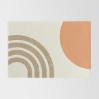 Mid-Century Modern - Orange Sun and Rainbow Rug Gallery Image 2