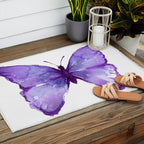 Purple Butterfly Outdoor Rug Gallery Image 2