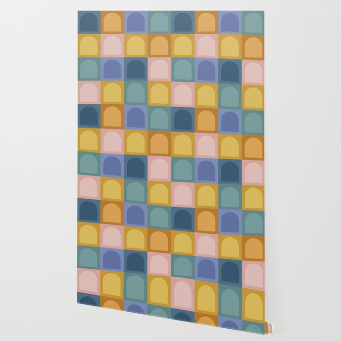 Checkered Arch Pattern II Wallpaper Gallery Image 2