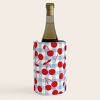 Red Cherries & Baby Blue Gingham Wine Chiller Gallery Image 2