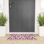 Red Cherries & Baby Blue Gingham Welcome Mat Gallery Image 3