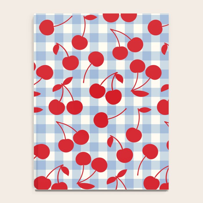 Red Cherries & Baby Blue Gingham Notebook Gallery Image 4