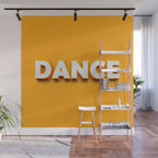Dance 3D typography Wall Mural Gallery Image 1
