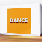 Dance 3D typography Wall Mural Gallery Image 2