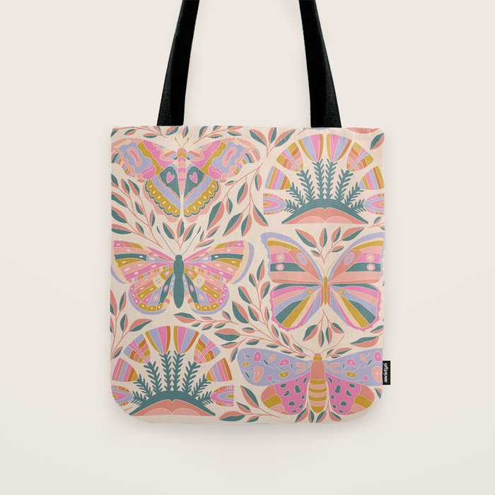 Colorful Butterflies - Art Print Tote Bag Gallery Image 1