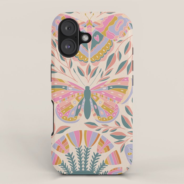 Colorful Butterflies - Art Print iPhone Case Gallery Image 1