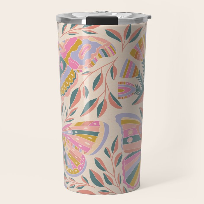 Colorful Butterflies - Art Print Travel Mug Gallery Image 1