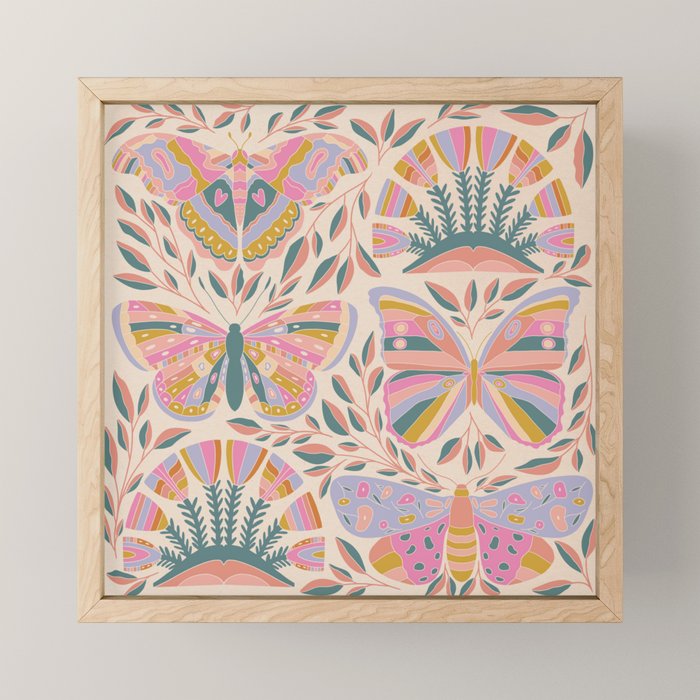 Colorful Butterflies - Art Print Mini Art Print Gallery Image 1