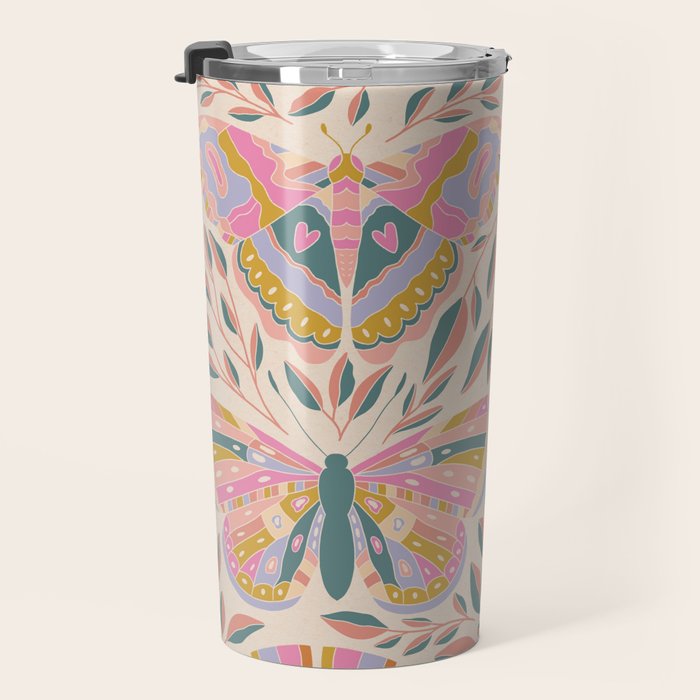 Colorful Butterflies - Art Print Travel Mug Gallery Image 3