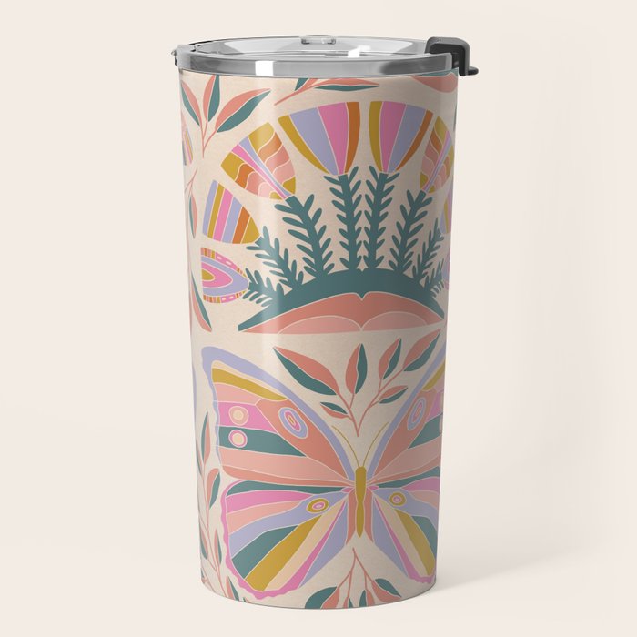Colorful Butterflies - Art Print Travel Mug Gallery Image 2
