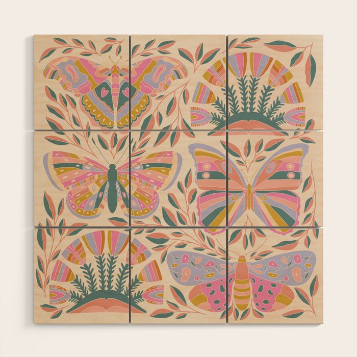 Colorful Butterflies - Art Print Wood Wall Art Gallery Image 1