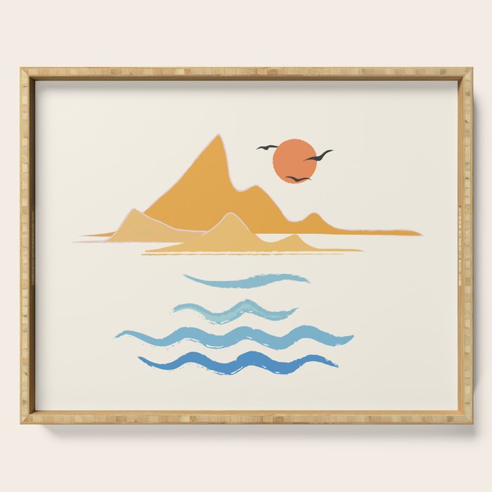 Minimalistic Summer III Serving Tray Gallery Image 1