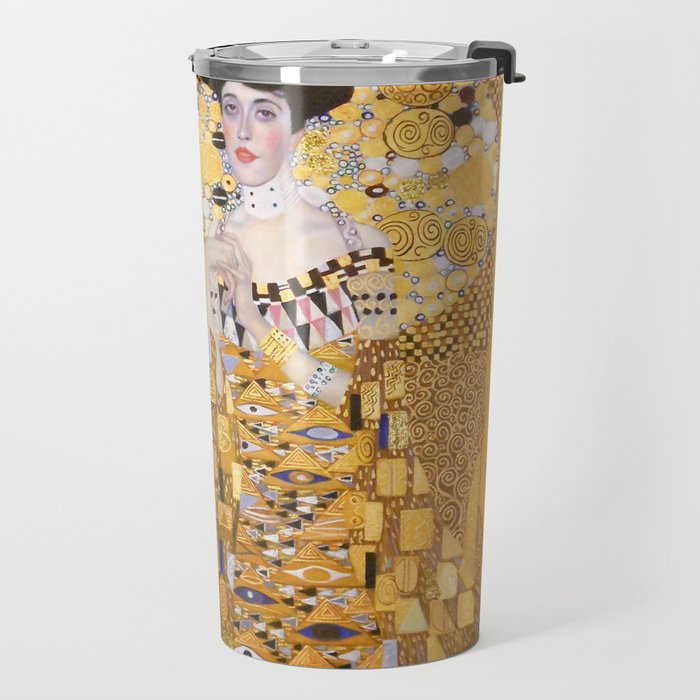 Gustav Klimt - The Woman in Gold Travel Mug Gallery Image 2