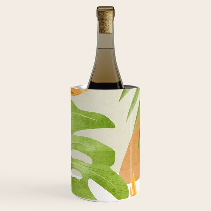 Abstract Art Tropical Leaves 20 Wine Chiller Gallery Image 1