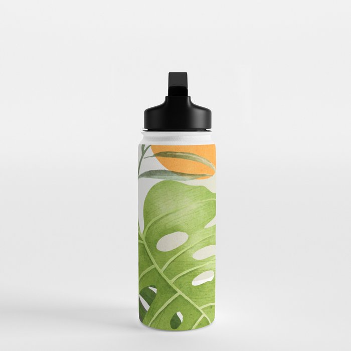 Abstract Art Tropical Leaves 20 Water Bottle Gallery Image 3