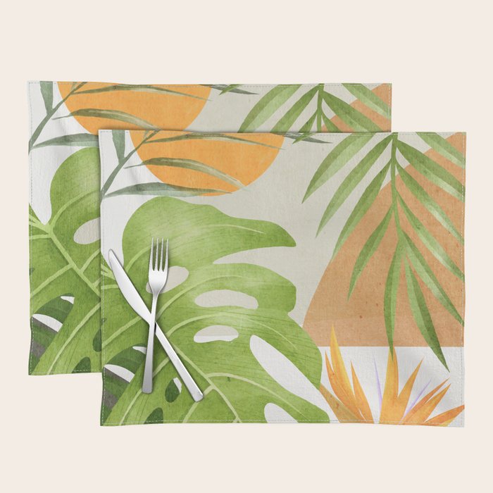 Abstract Art Tropical Leaves 20 Placemat Gallery Image 1