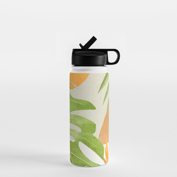 Abstract Art Tropical Leaves 20 Water Bottle Gallery Image 1