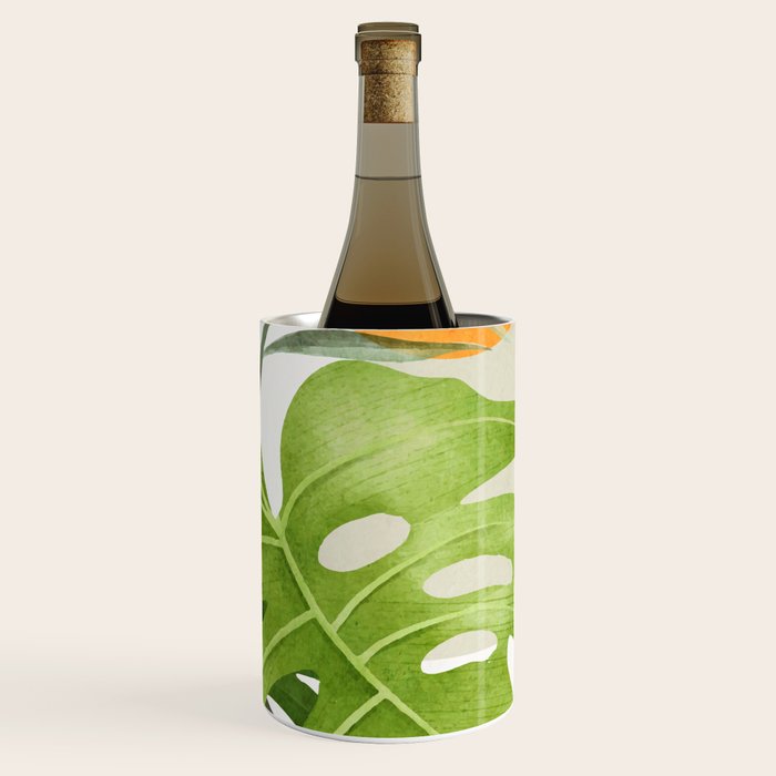 Abstract Art Tropical Leaves 20 Wine Chiller Gallery Image 2
