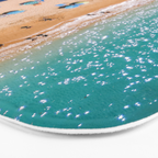 People On Algarve Beach In Portugal, Drone Photography, Aerial Photo, Ocean Wall Art Print Bath Mat Gallery Image 3