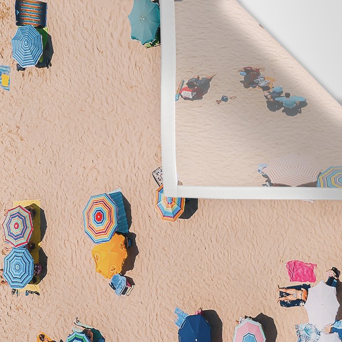People On Algarve Beach In Portugal, Drone Photography, Aerial Photo, Ocean Wall Art Print Wall Tapestry Gallery Image 3