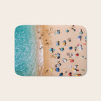 People On Algarve Beach In Portugal, Drone Photography, Aerial Photo, Ocean Wall Art Print Bath Mat Gallery Image 1