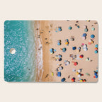 People On Algarve Beach In Portugal, Drone Photography, Aerial Photo, Ocean Wall Art Print Cutting Board Gallery Image 1