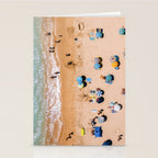 People On Algarve Beach In Portugal, Drone Photography, Aerial Photo, Ocean Wall Art Print Stationery Card Gallery Image 2