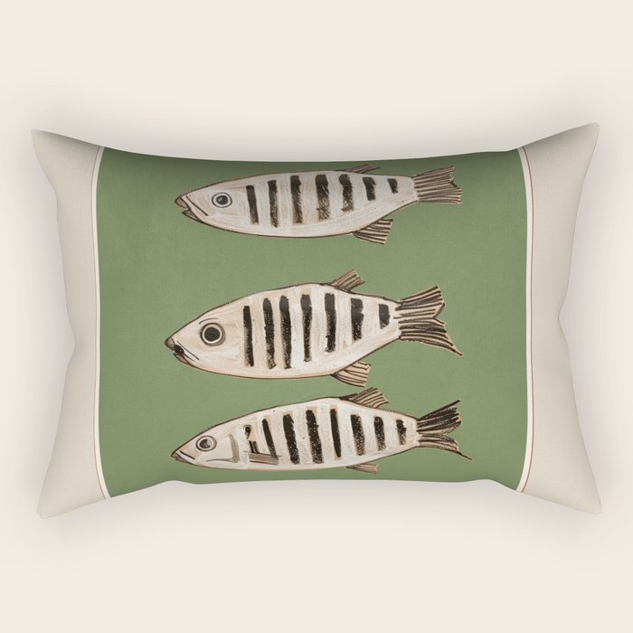 Abstract Fish Study II Rectangular Pillow Gallery Image 2