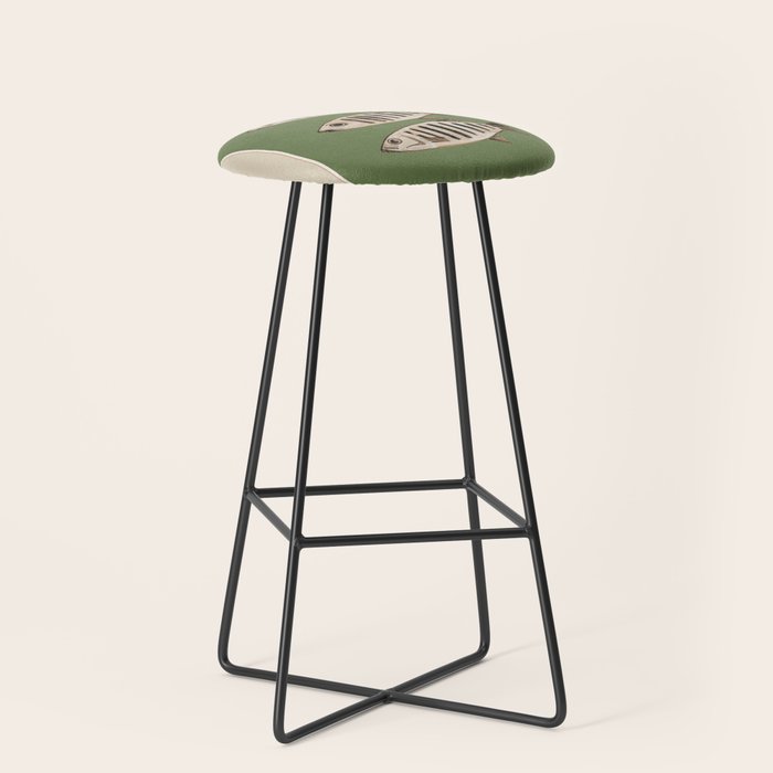 Abstract Fish Study II Stool Gallery Image 1
