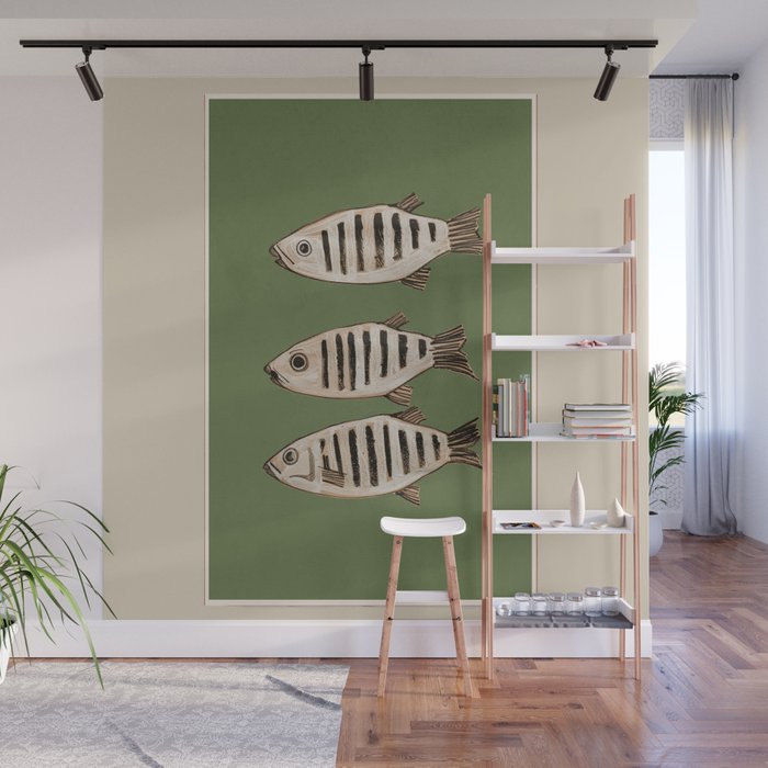Abstract Fish Study II Wall Mural Gallery Image 1