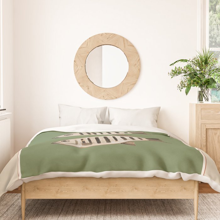 Abstract Fish Study II Duvet Cover Gallery Image 3