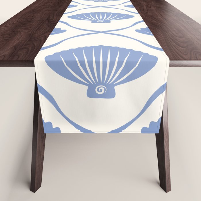 Coastal Ocean Blue Seashells Table Runner Gallery Image 1