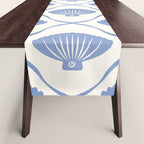 Coastal Ocean Blue Seashells Table Runner Gallery Image 1