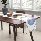 Coastal Ocean Blue Seashells Table Runner Gallery Image 2