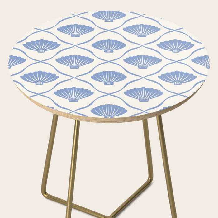 Coastal Ocean Blue Seashells Side Table Gallery Image 2