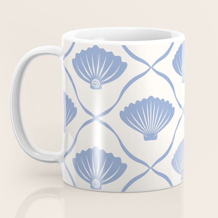 Coastal Ocean Blue Seashells Coffee Mug Gallery Image 3