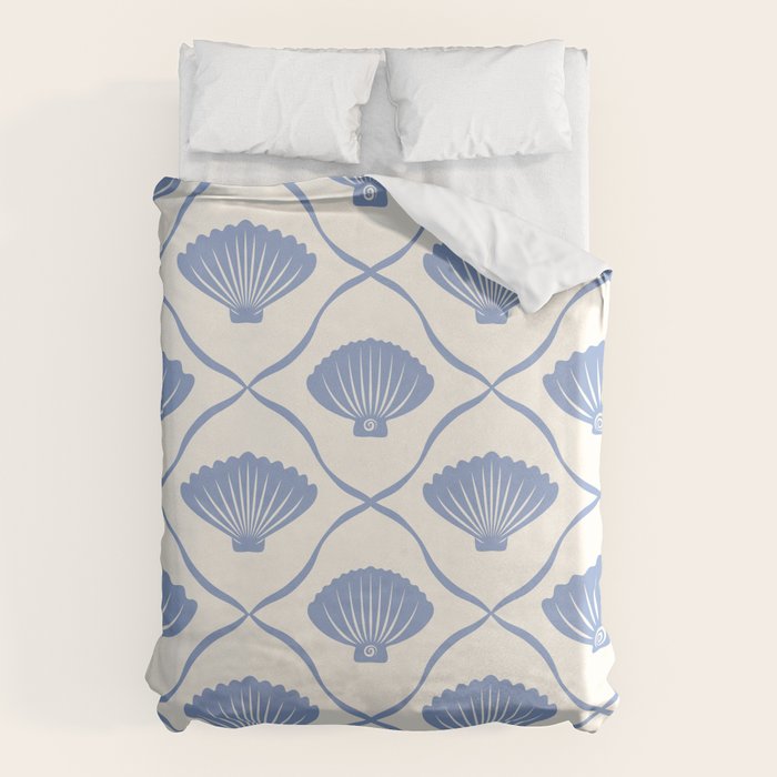 Coastal Ocean Blue Seashells Duvet Cover Gallery Image 6