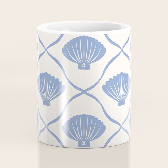 Coastal Ocean Blue Seashells Coffee Mug Gallery Image 4