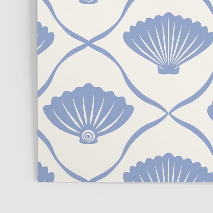Coastal Ocean Blue Seashells Poster Gallery Image 3