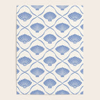 Coastal Ocean Blue Seashells Poster Gallery Image 4