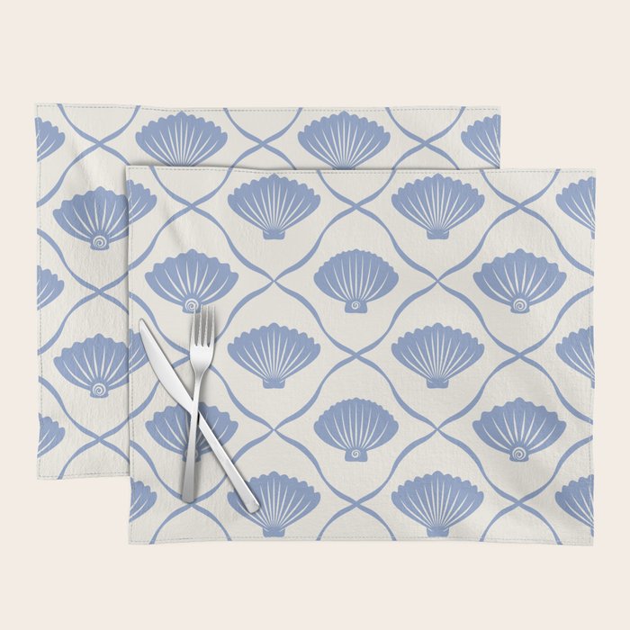 Coastal Ocean Blue Seashells Placemat Gallery Image 1