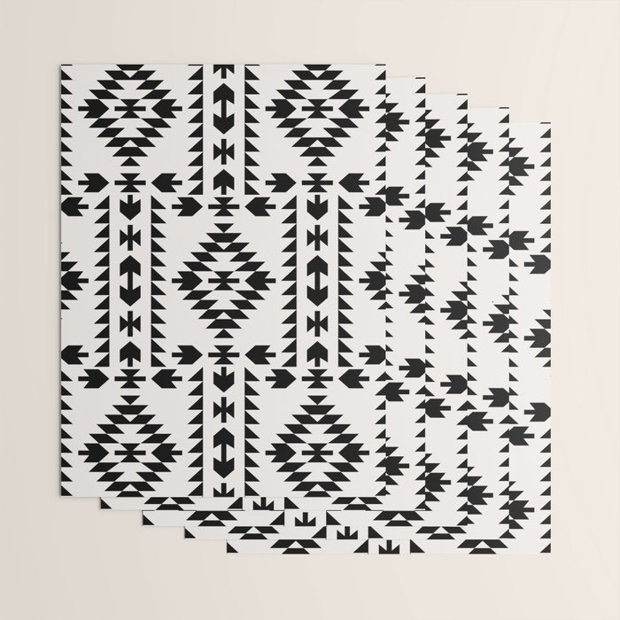 GEO PANEL WHITE Wrapping Paper Gallery Image 3
