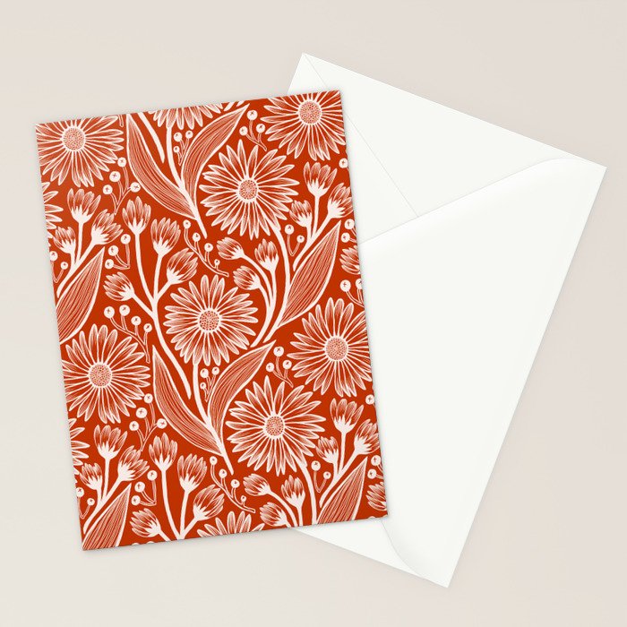 Rust Coneflowers Stationery Card Gallery Image 2
