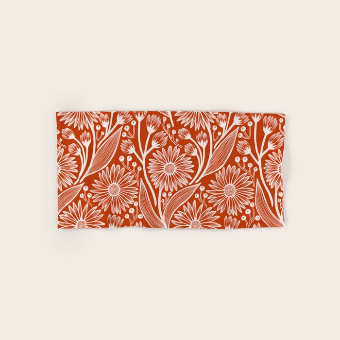 Rust Coneflowers Bath Towel Gallery Image 1