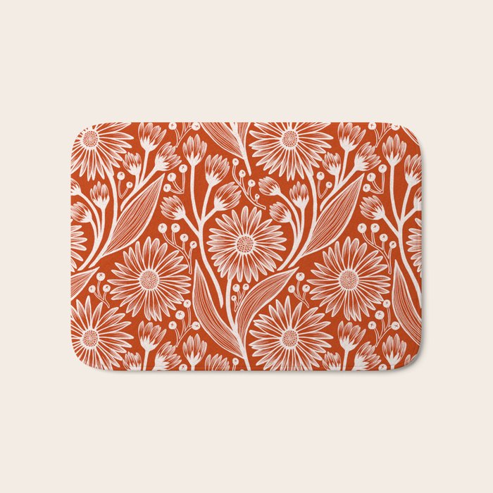 Rust Coneflowers Bath Mat Gallery Image 1