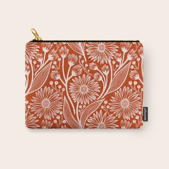 Rust Coneflowers Carry All Pouch Gallery Image 1