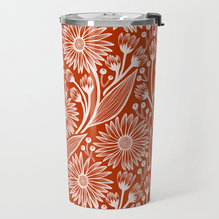 Rust Coneflowers Travel Mug Gallery Image 2
