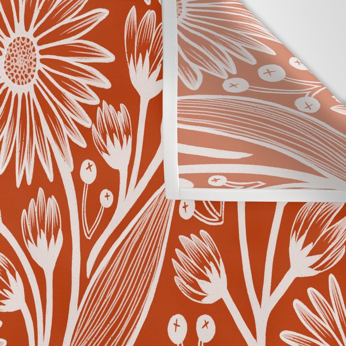 Rust Coneflowers Wall Tapestry Gallery Image 3