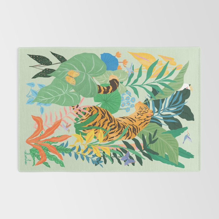Tiger in Jungle  Rug Gallery Image 2